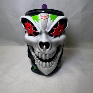 Monster Jam‎ Grave Digger Light Up Skull Souvenir Mug Purple Black Plastic Cup